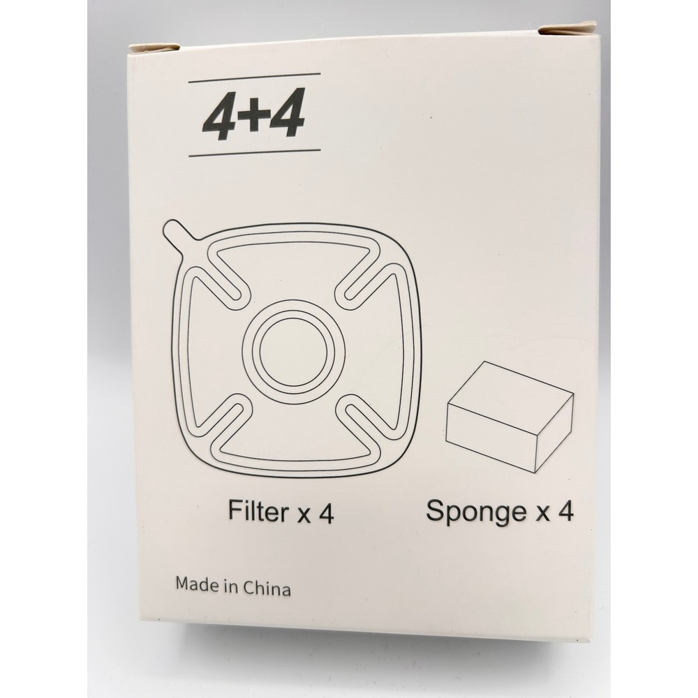 Pet Water Fountain Filters 3 Pack White New Carbon Sponge Replacement